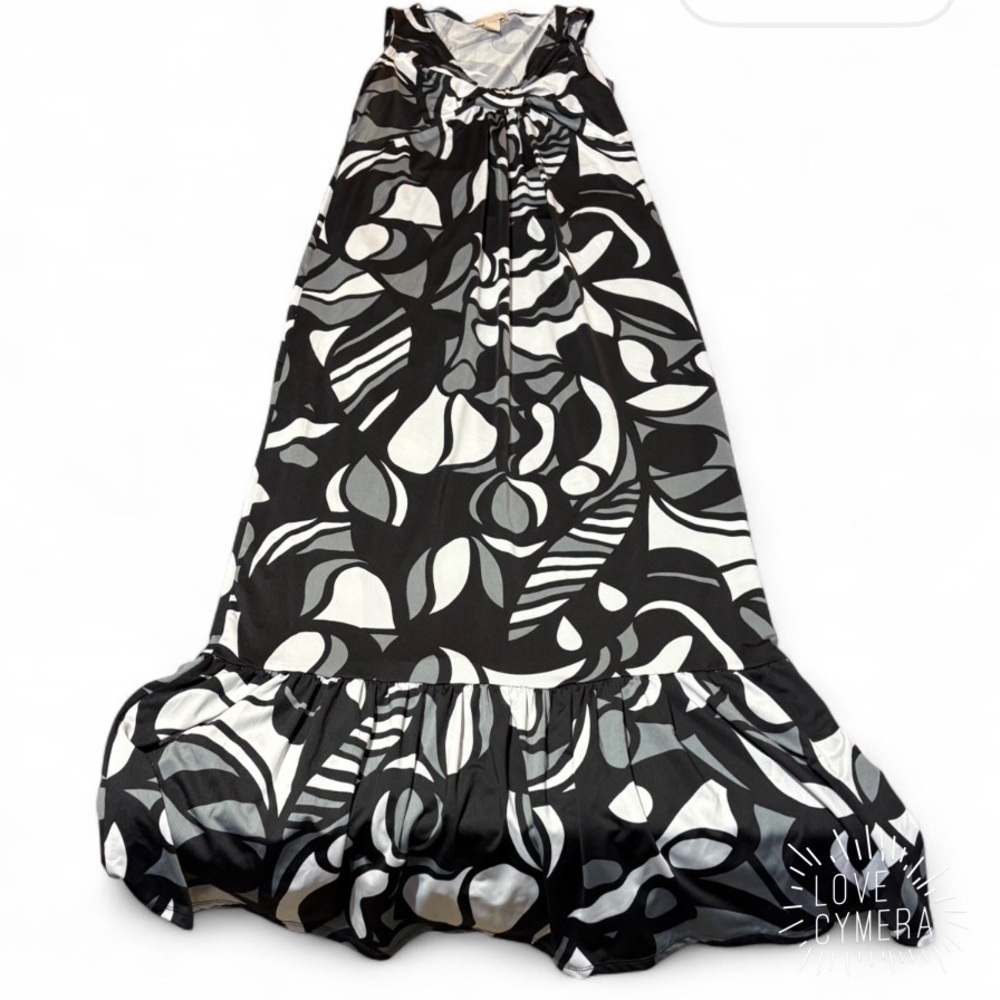 Jonathan Martin Gray and Black Patterned Dress